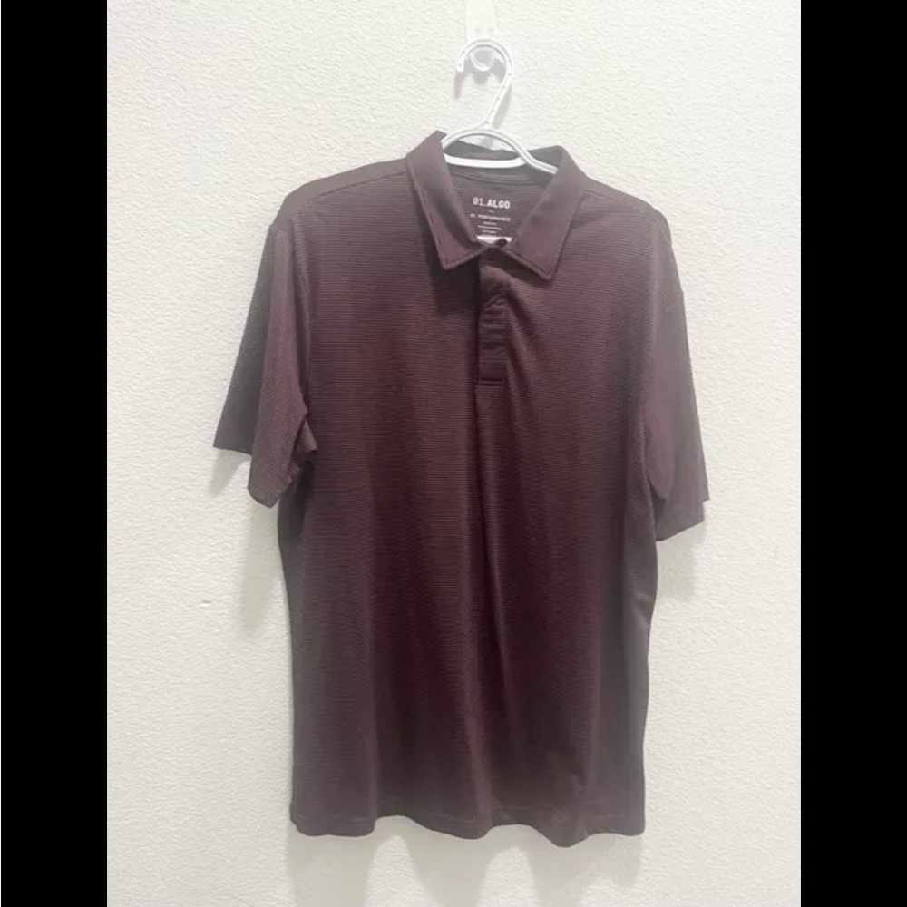01.Algo Performance L  Polo golf Shirt Moisture Wicking Anti-odor UV SPF 40 NWOT